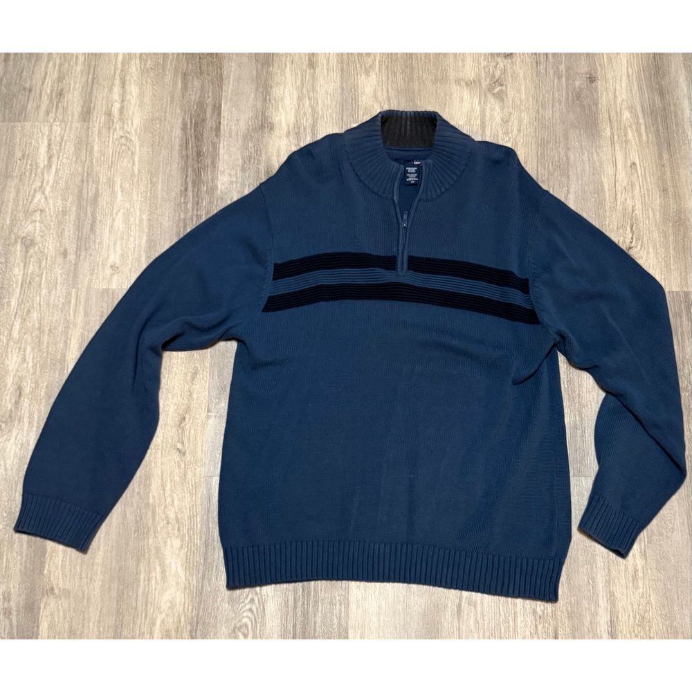 Basic Editions Handsome men's knit pullover comfy preppy sweater‎ medium